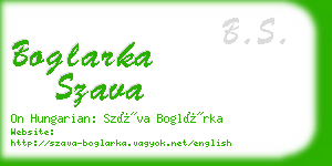 boglarka szava business card